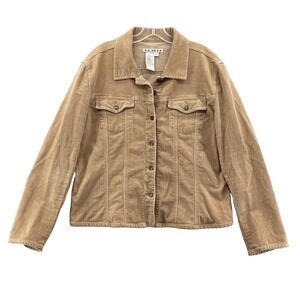 Vintage AMI Corduroy Jacket Womens XL Y2K Boho Classic Boxy Trucker 70s Academia